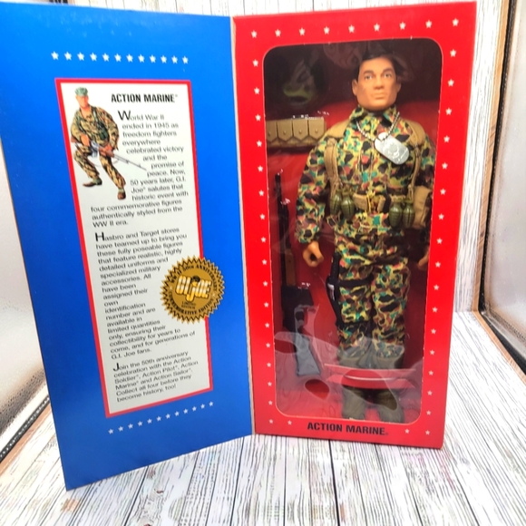 1995 GI Joe ACTION MARINE Hasbro 12" doll MINT in factory sealed box - Picture 2 of 6